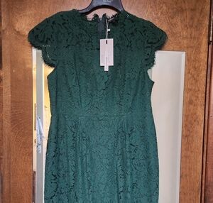 Elegant Green Lace Dress